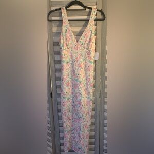 Altar’d State Floral Sleeveless Maxi Dress Blush Florals NWT Size Small